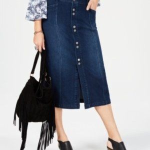 Style and Co. Denim Midi Skirt